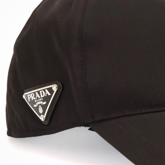 Prada Black Nylon Baseball Cap